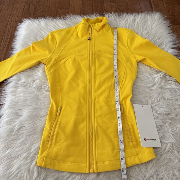 Lululemon Define Jacket Luon Maize Yellow Women’s Size 0 Full Zip Yoga Gym NWT - Picture 9 of 11
